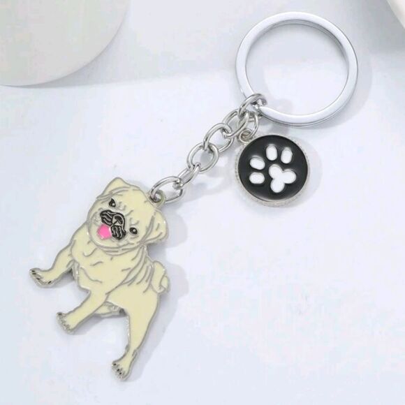 Cute Pug Dog Keychain - Picture 5 of 5